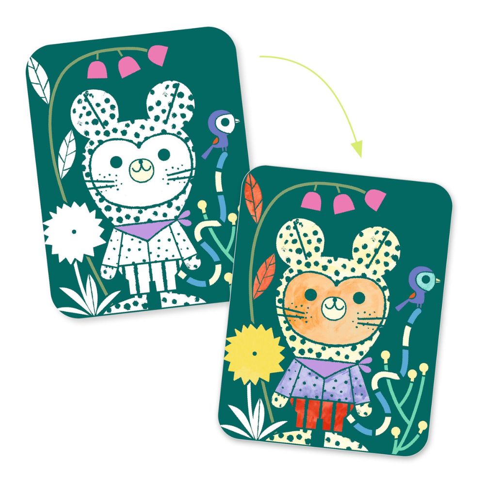 Djeco Magic Reveal Painting - Dressed-Up Animals DJ00094
