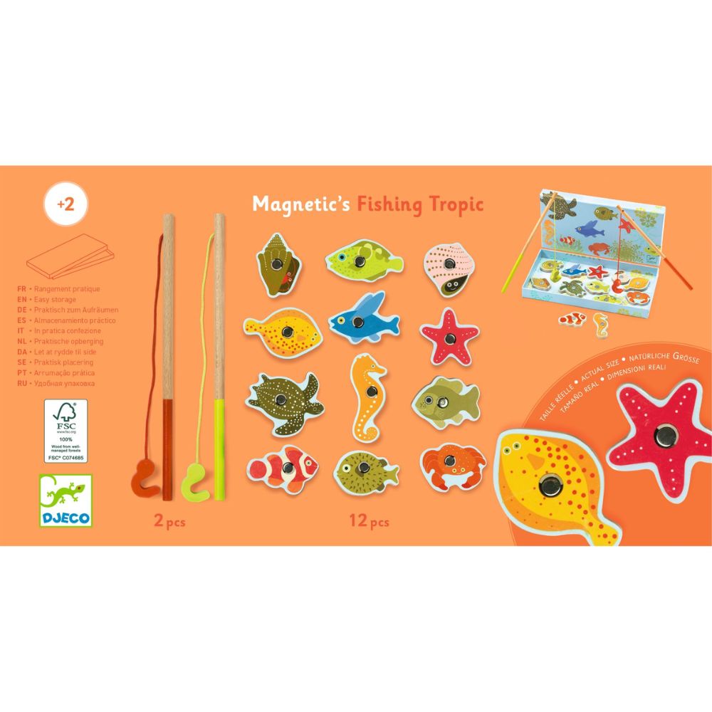Djeco Magnetic Fishing Game - Fishing Tropic DJ01652