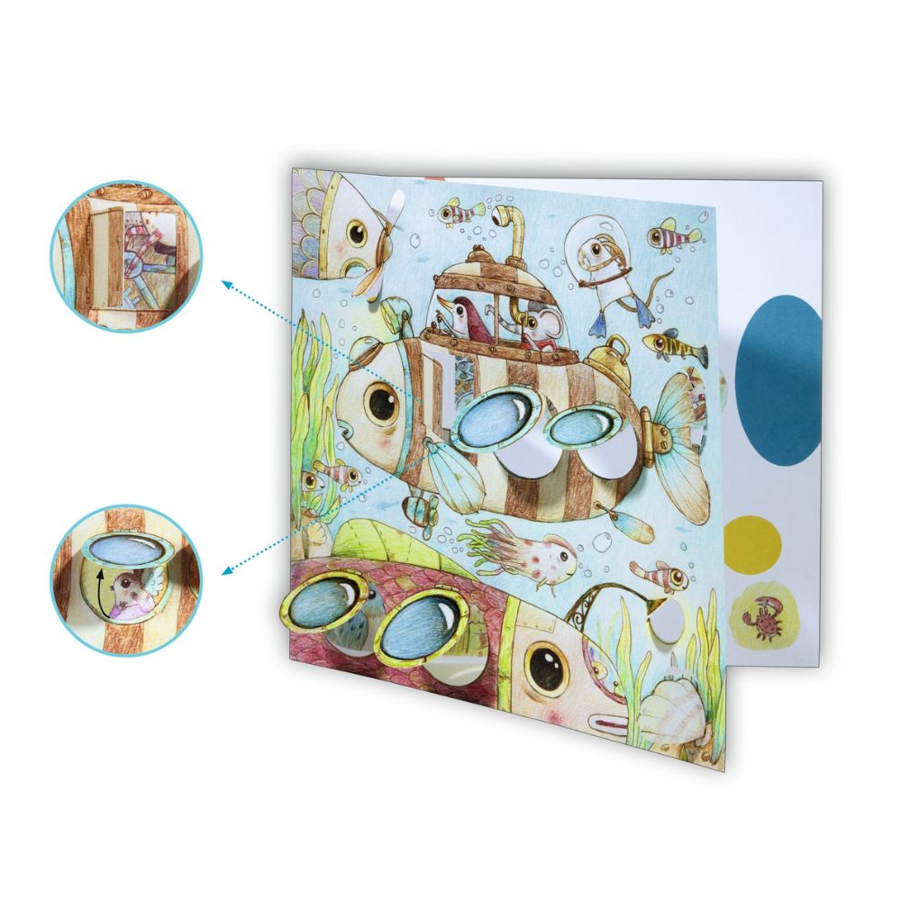 Djeco Little Doors Colouring Sheets - Malo's Trip