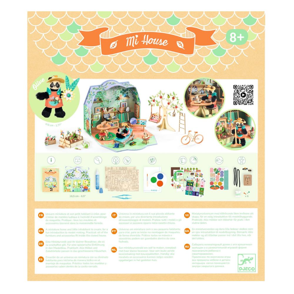 Djeco Mi House - Olive, Make Your Own Mini House with Figurines 1000 x 1000