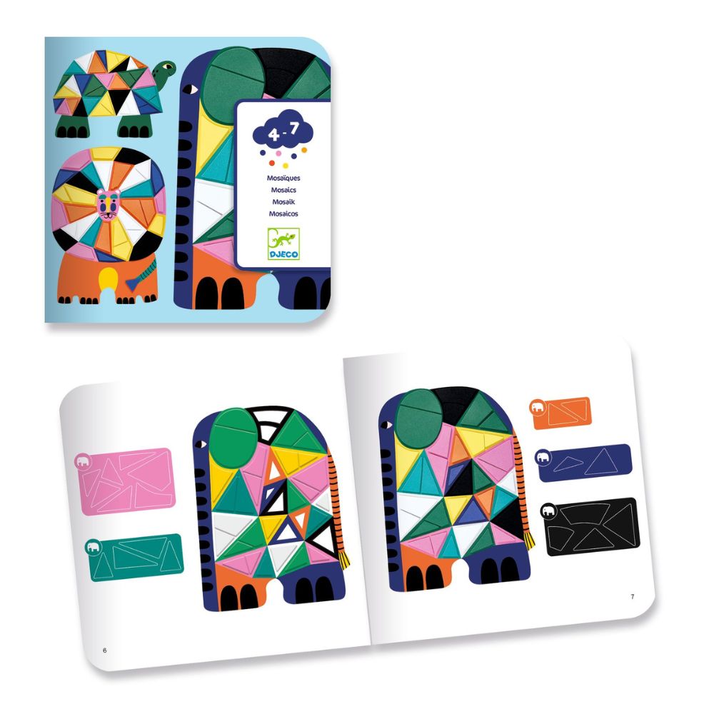 Djeco Mosaic Stickers Craft Set - African Animals
