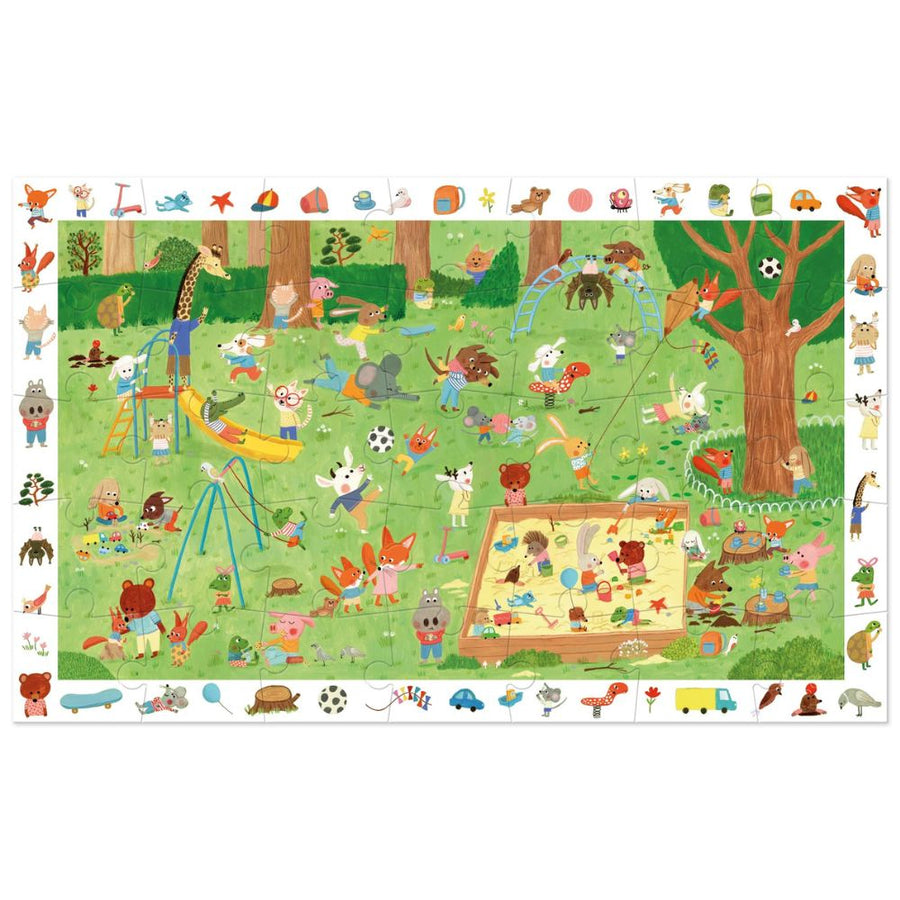 Djeco Observation Childrens Jigsaw Puzzle, Little Friends Garden
