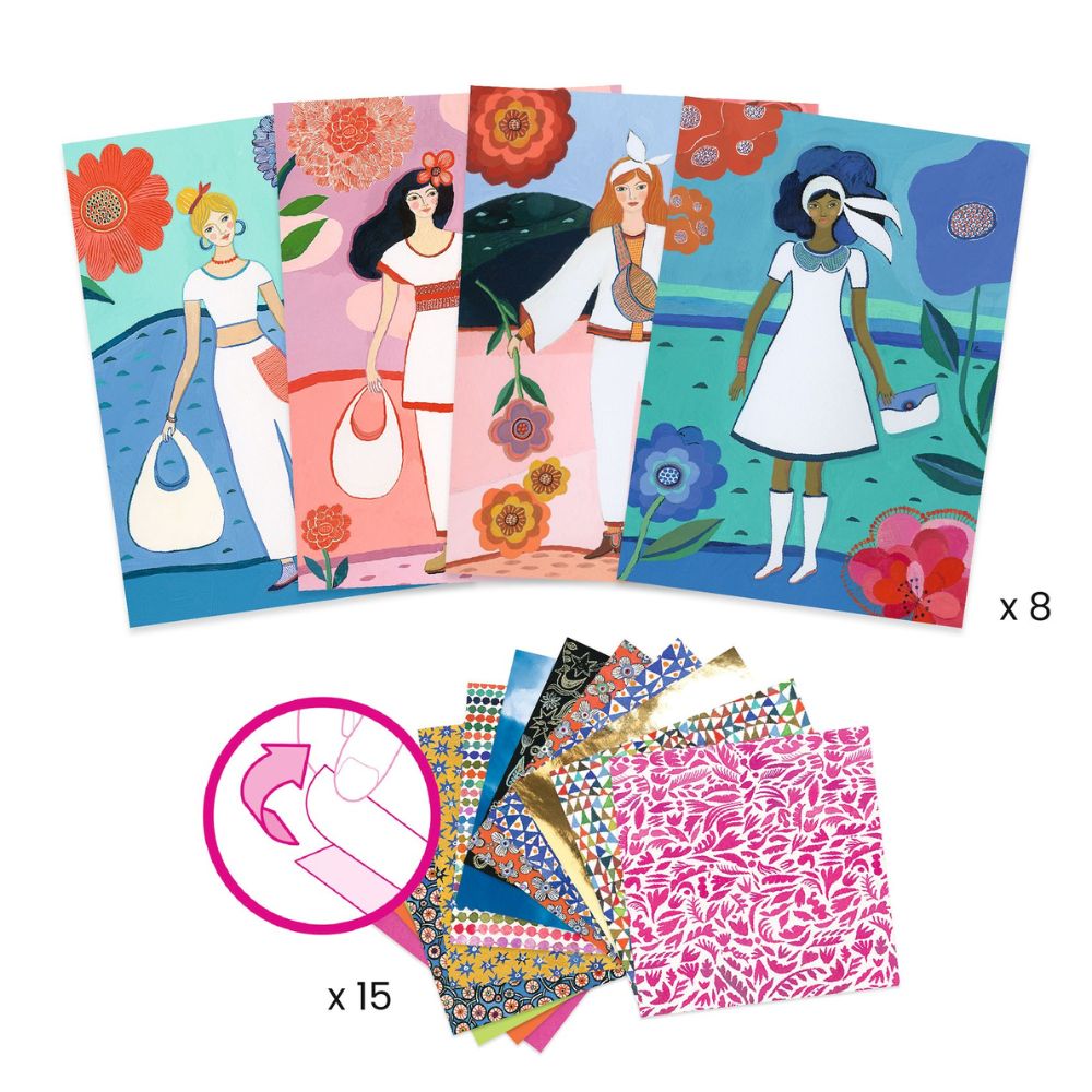 Djeco Patterned Collages - Wax Trend DJ09307
