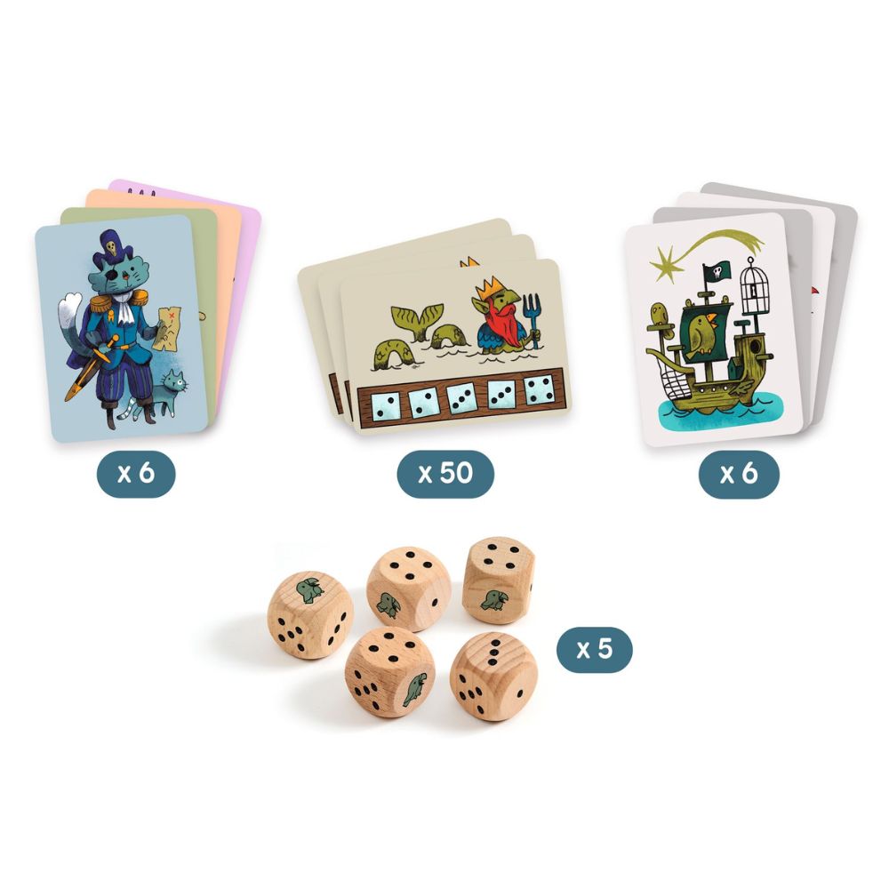 Djeco Dice Games - Pirates 'n' Dice Family Game DJ00830