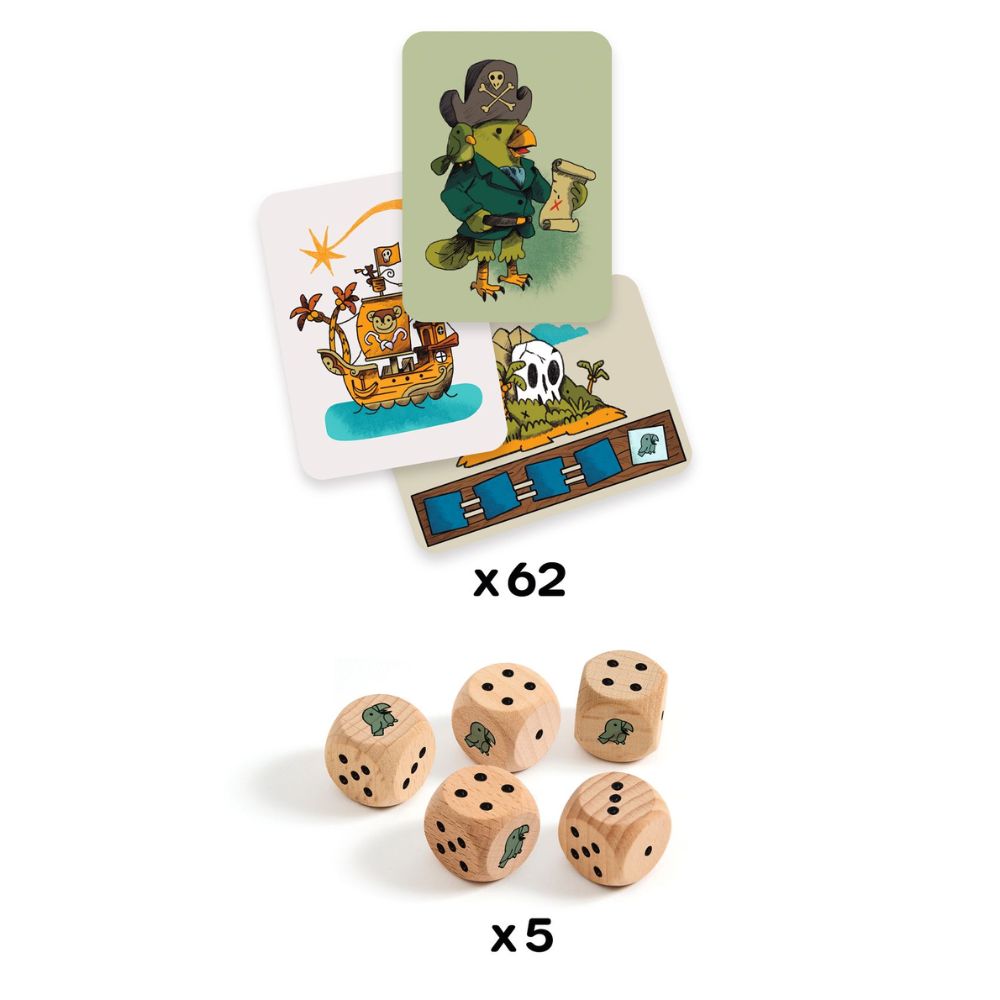 Djeco Dice Games - Pirates 'n' Dice Family Game DJ00830