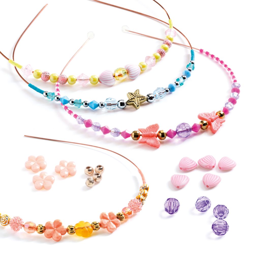 Djeco Headbands and Threading Tray - Precious