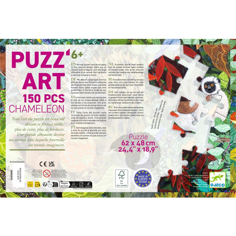 Djeco Puzzle Art - Chameleon DJ07655