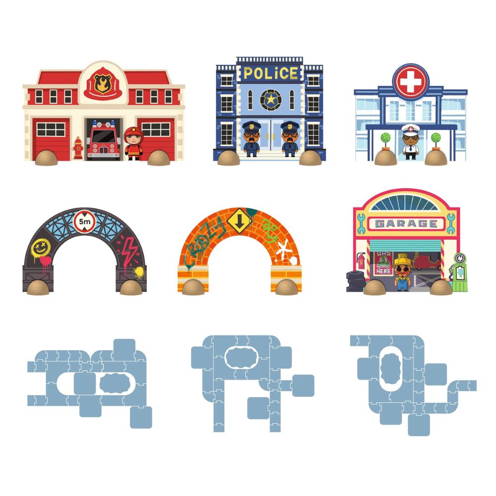 Djeco Puzzl'Up Giant City - 33 pcs Floor Puzzle DJ05499