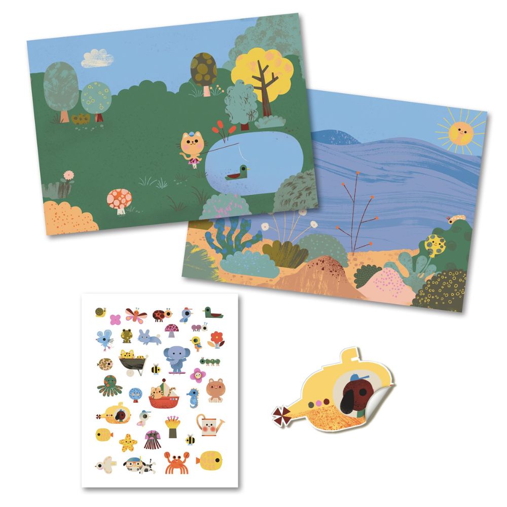 Djeco Summertime Puffy Stickers