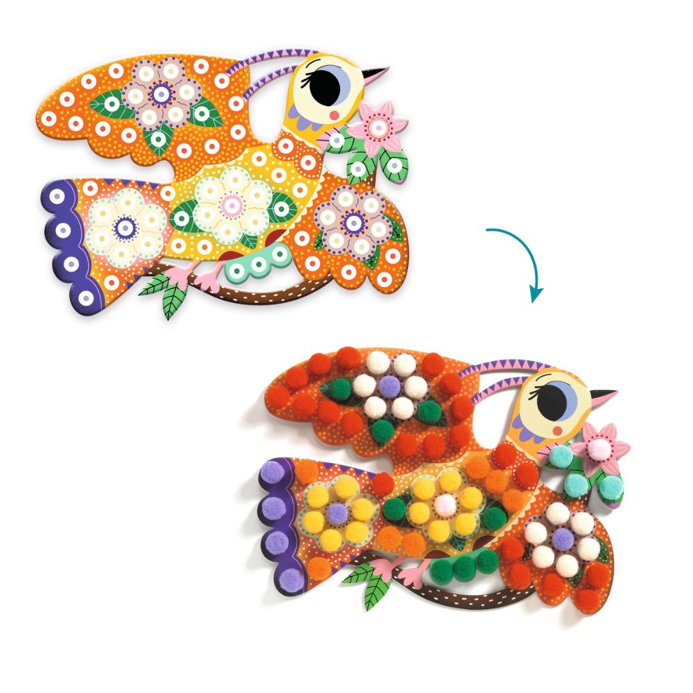 Djeco Kids Collages - Shapes & Bobbles To Stick