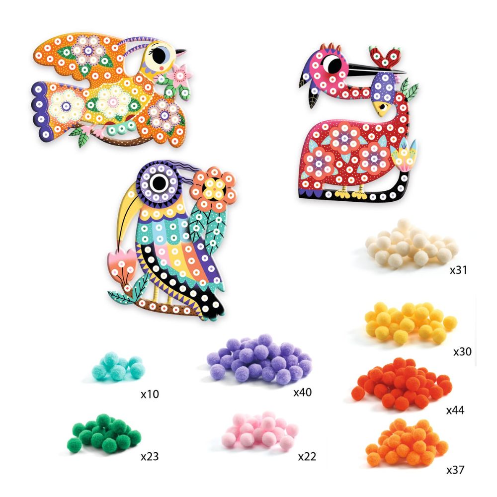 Djeco Kids Collages - Shapes & Bobbles To Stick