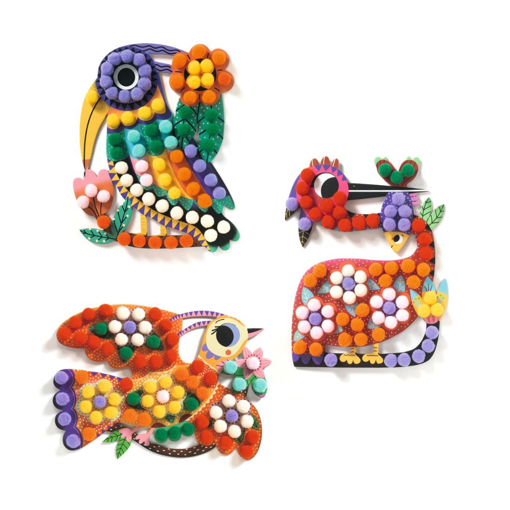 Djeco Kids Collages - Shapes & Bobbles To Stick