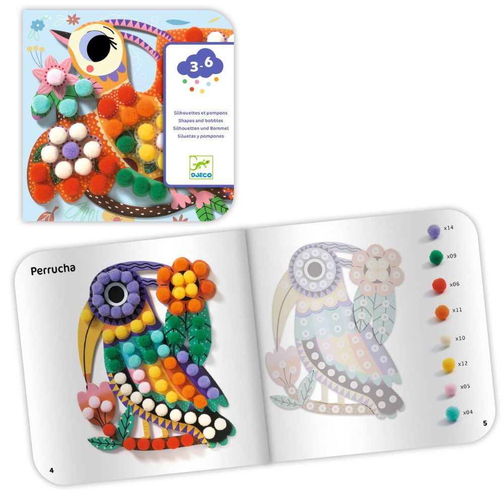 Djeco Kids Collages - Shapes & Bobbles To Stick
