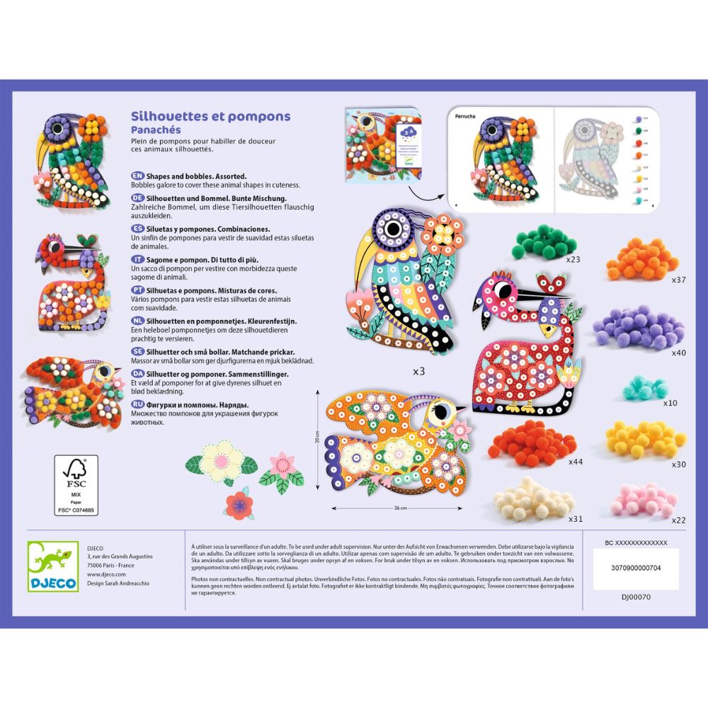 Djeco Kids Collages - Shapes & Bobbles To Stick
