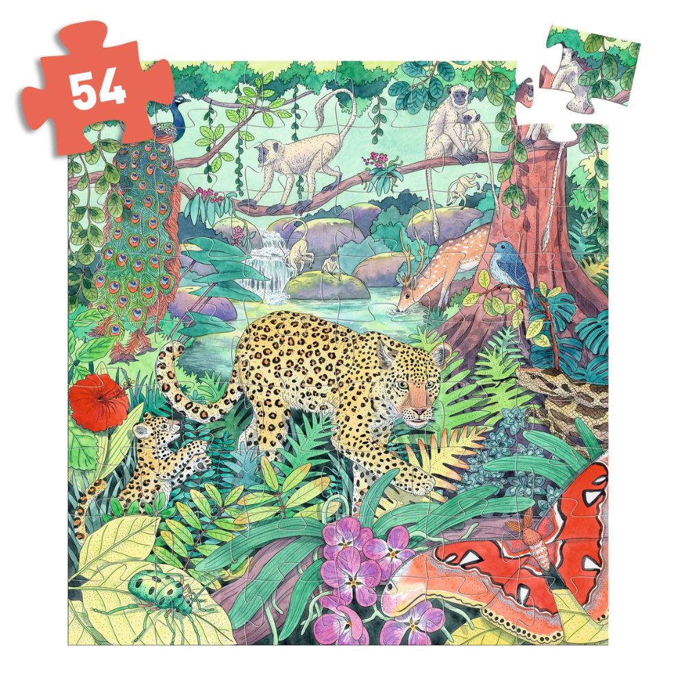 Djeco Silhouette Puzzles - Indian Jungle - 54 pcs DJ07293