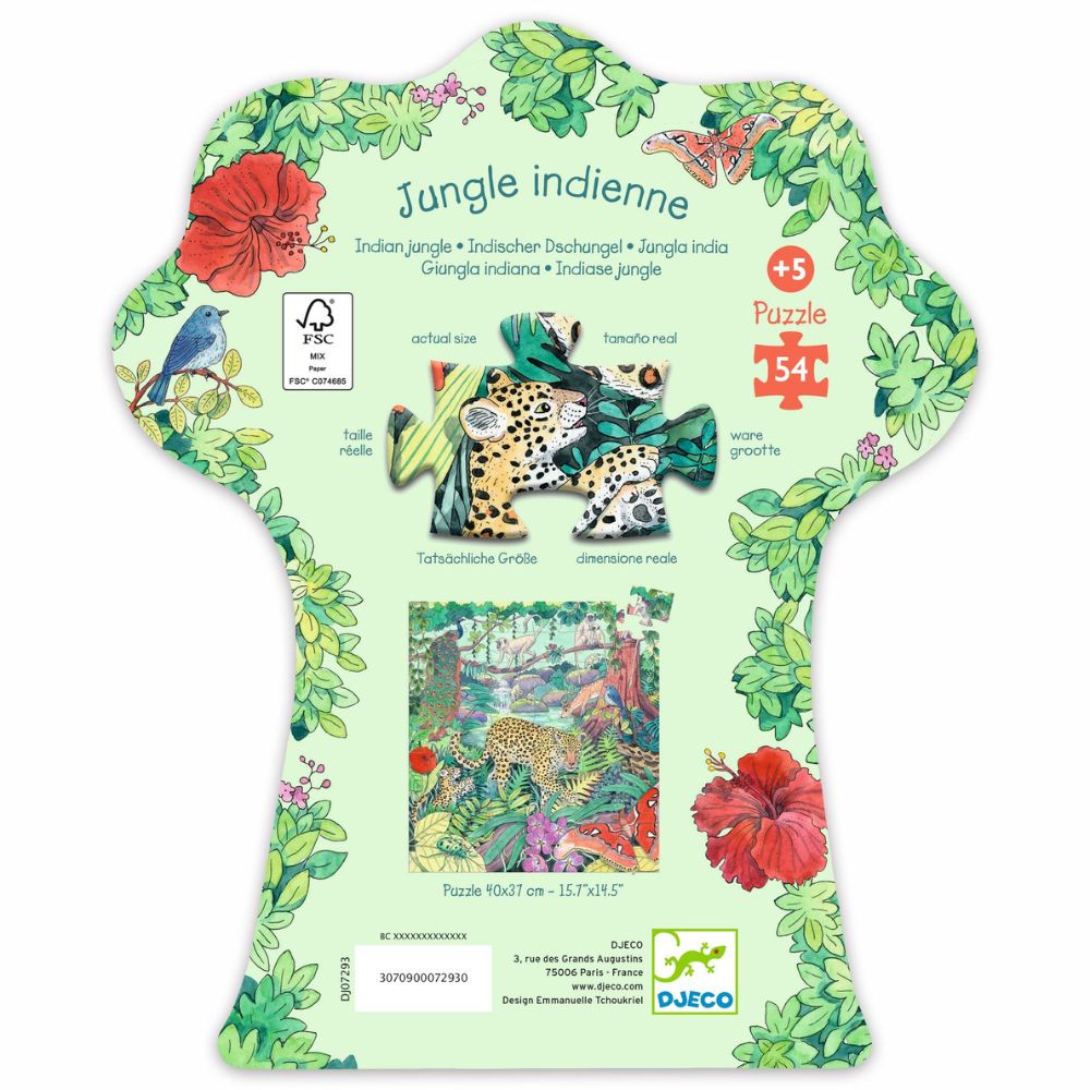 Djeco Silhouette Puzzles - Indian Jungle - 54 pcs DJ07293
