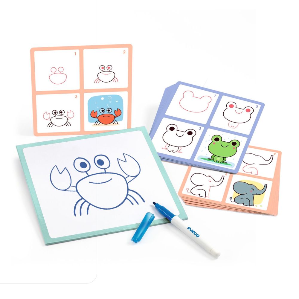 Djeco Step By Step Babies &amp; Co - Learn To Draw Baby Animals DJ08246