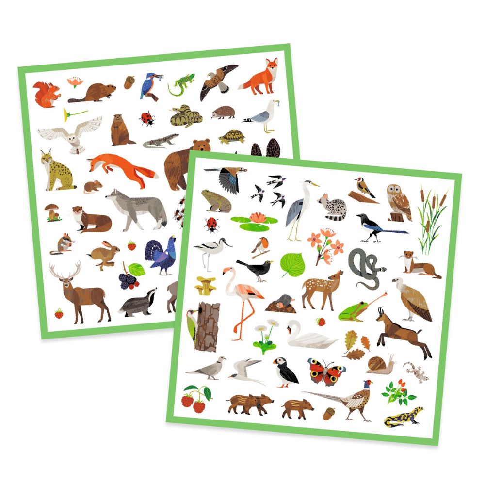 Djeco Stickers - Fauna, 160 stickers