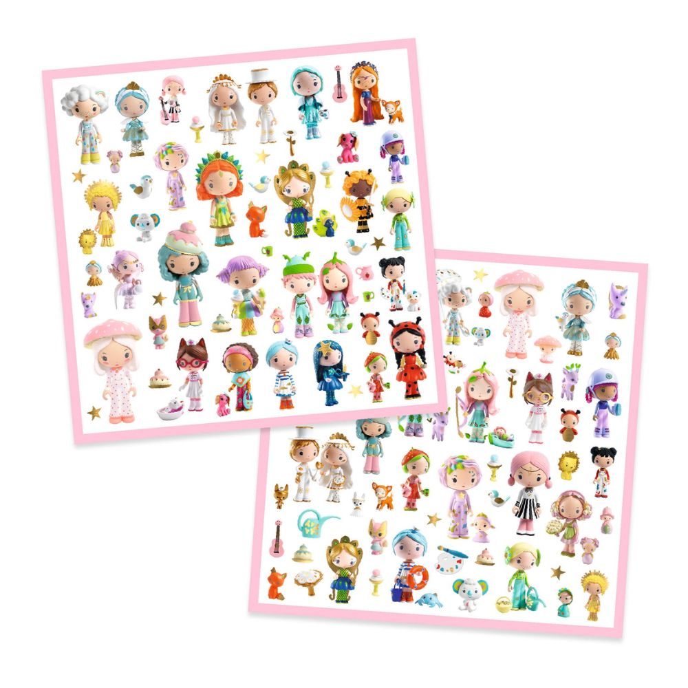 Djeco Stickers - The Little World of Tinyly, 160 Stickers