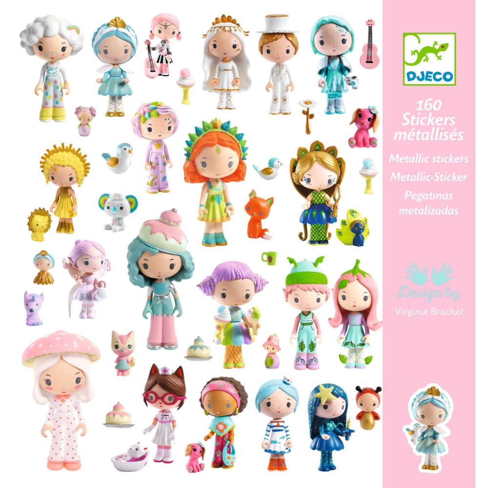 Djeco Stickers - The Little World of Tinyly, 160 Stickers