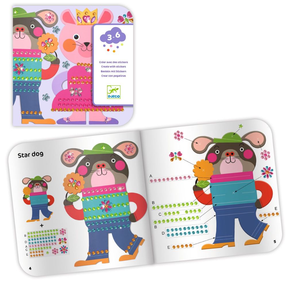 Djeco Create With Stickers, Sparkles