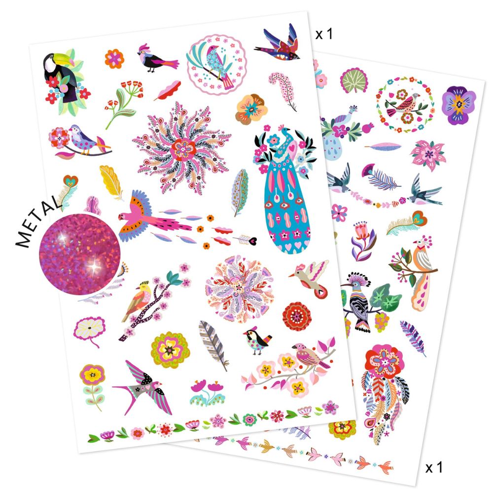 Djeco Tattoos - Bright Birds