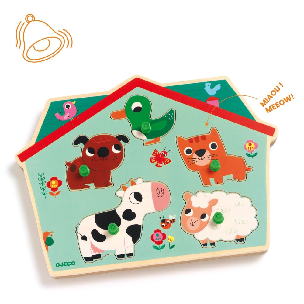 Djeco Wooden Sound Puzzles - Ouaf Woof DJ01707
