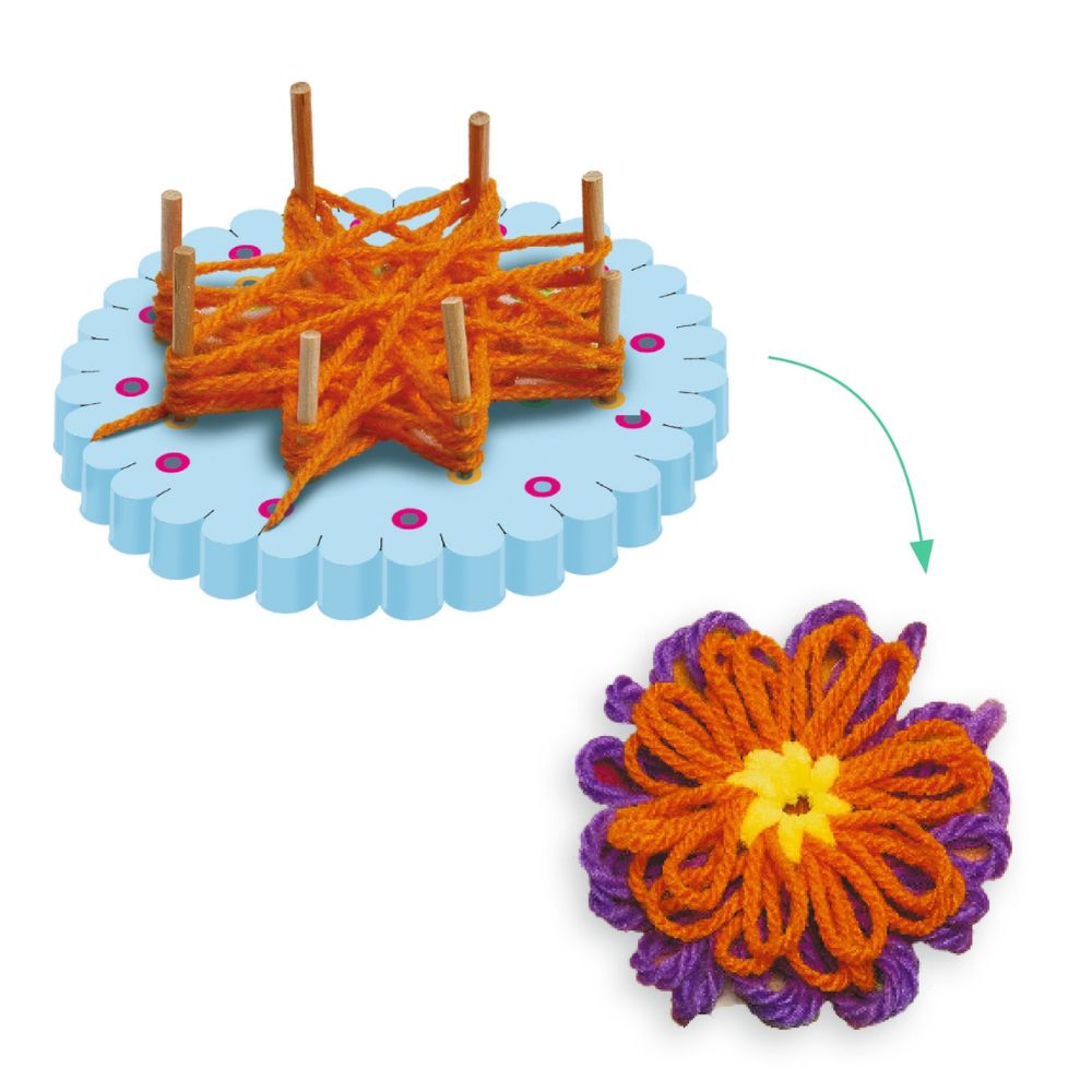 Djeco Workshops - Flower Weaving A Hemisphere in your hair DJ09354