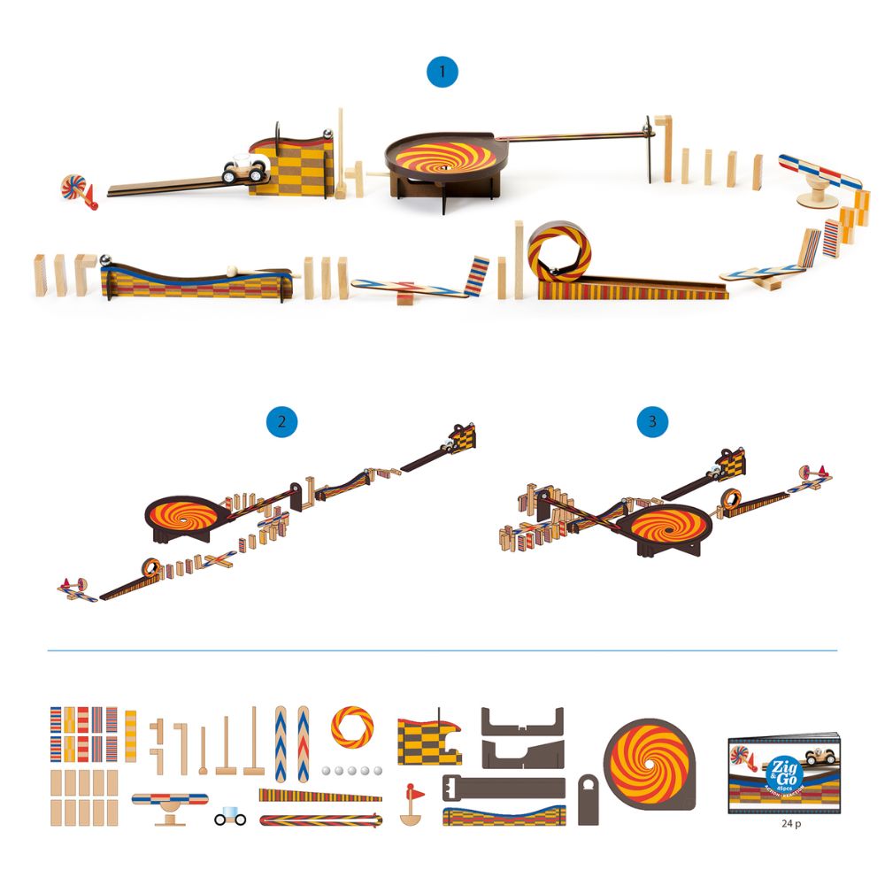 Djeco Zig & Go - Action - Reaction 45 pieces