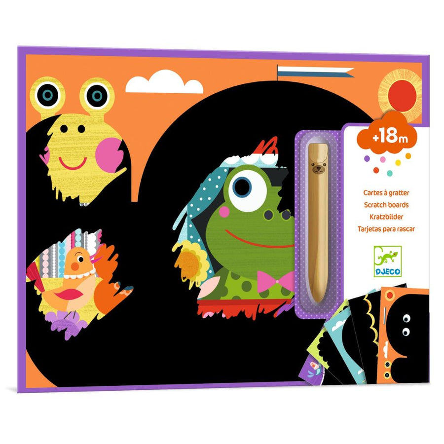 Djeco Scratch Art Animal Cards