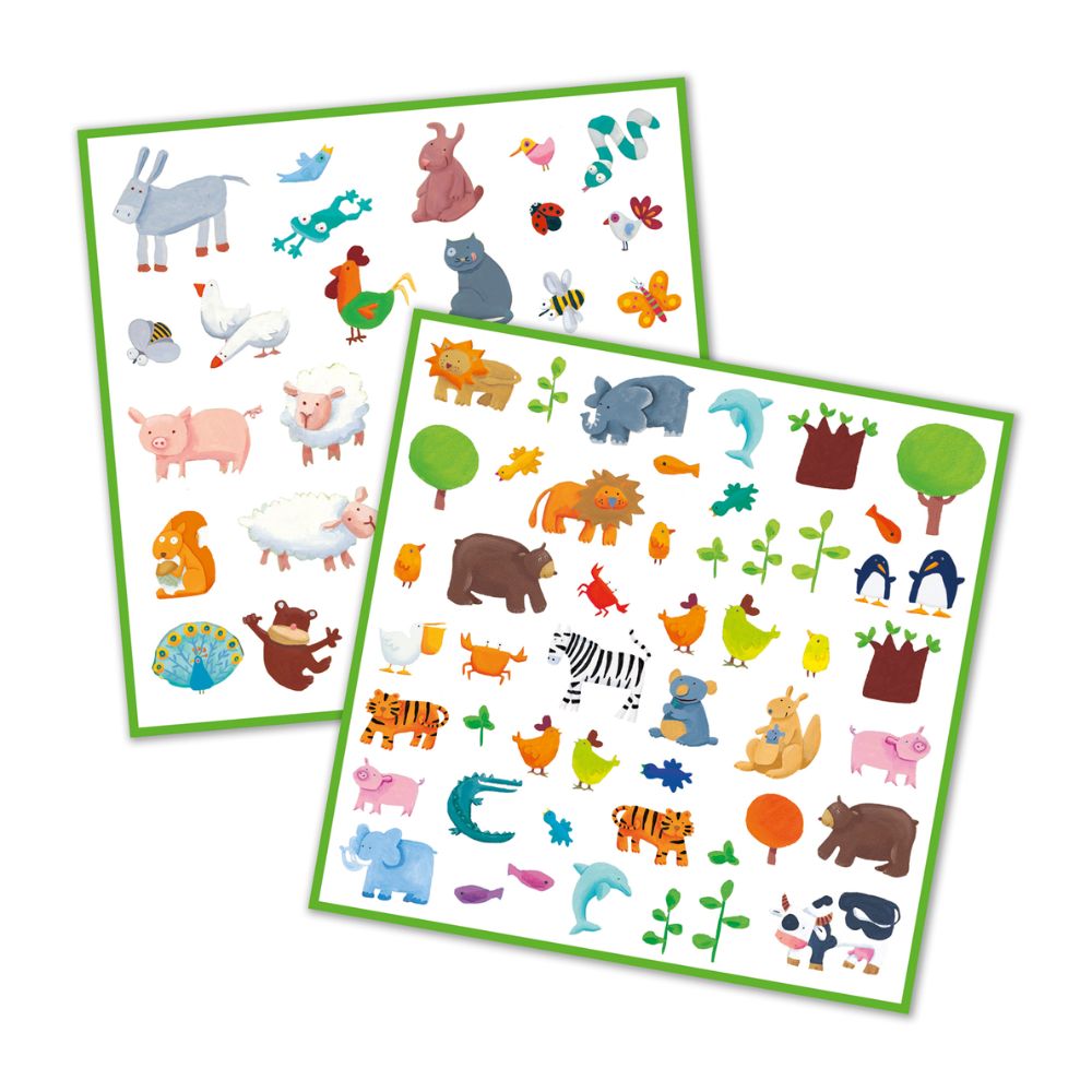Djeco Stickers Animals DJ08841 for children age 4 years old up