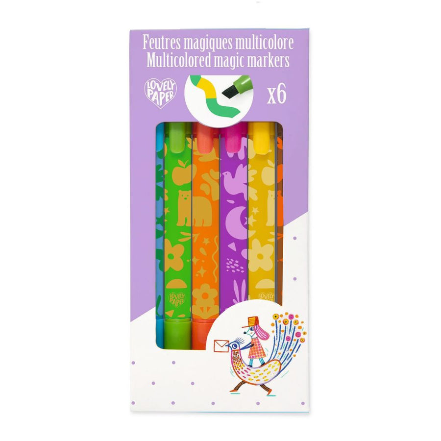 Djeco Lovely Paper - Magic erasable multicoloured markers DD03811