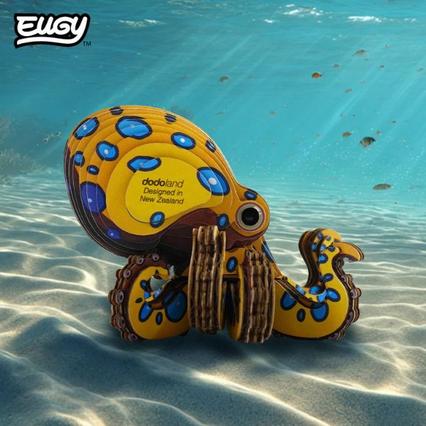 EUGY Blue Ringed Octopus - Kids Cardboard Craft Kit