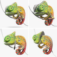 EUGY Chameleon 3D Cardboard Model Kit for Kids aged 6+