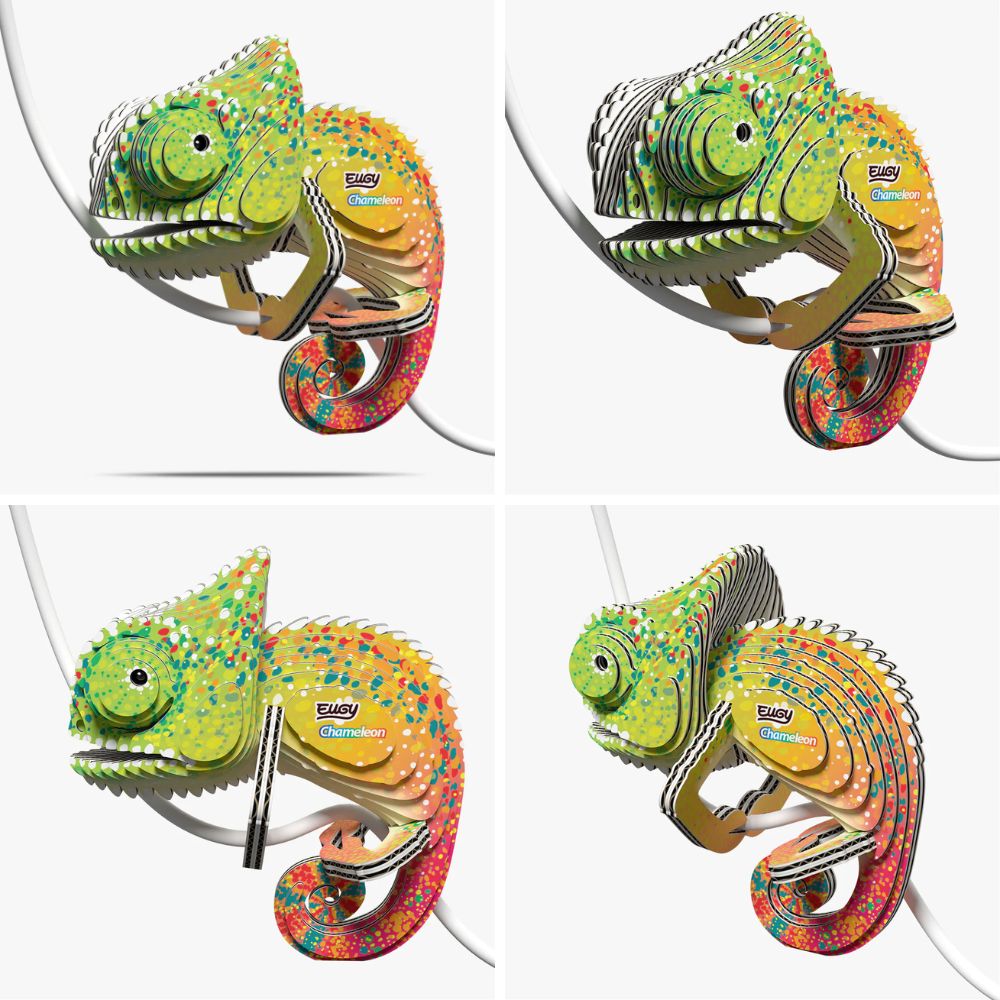EUGY Chameleon - Kids Cardboard Craft Kit
