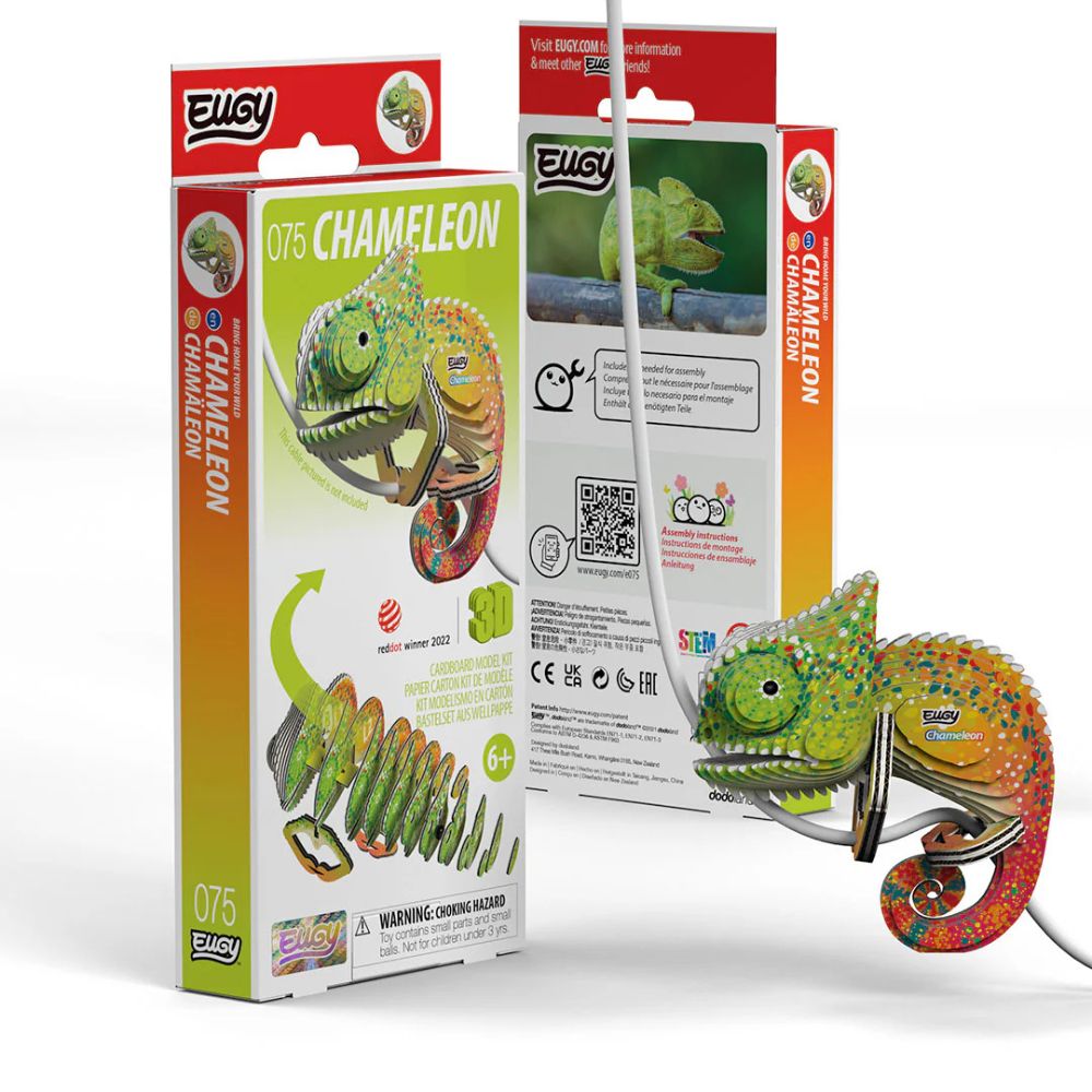 EUGY Chameleon - Kids Cardboard Craft Kit