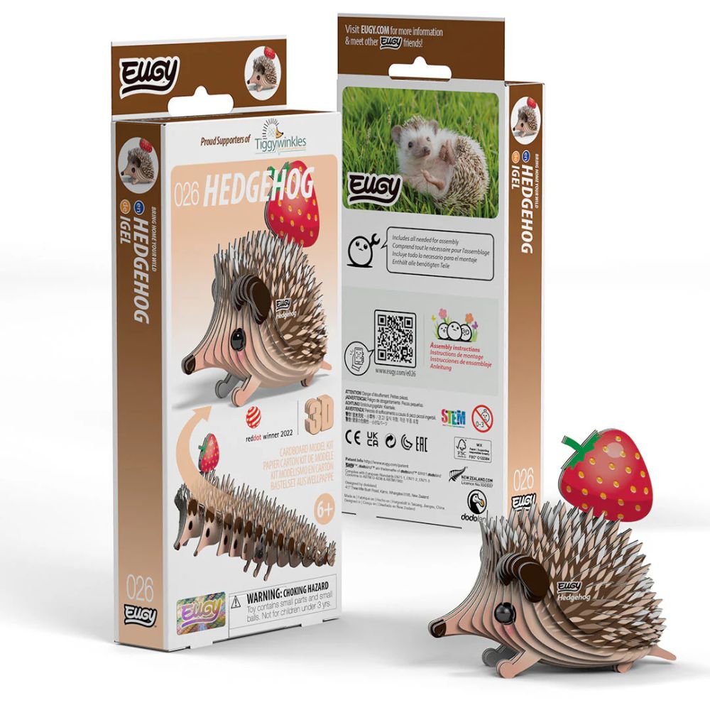 EUGY Hedgehog - Kids Cardboard Craft Kit