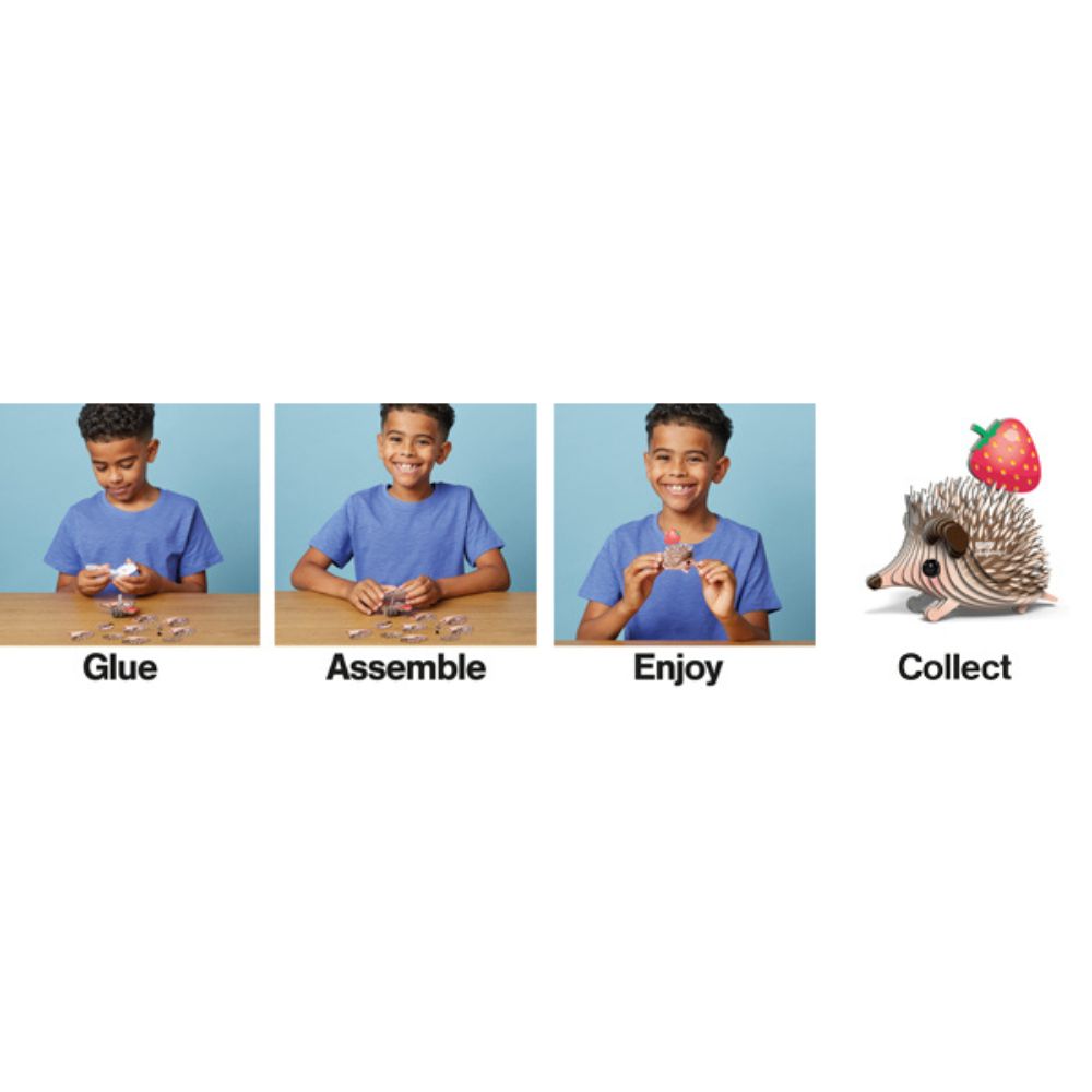 EUGY Hedgehog - Kids Cardboard Craft Kit
