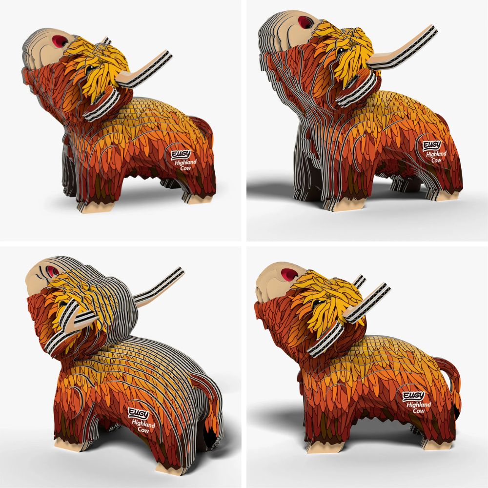 EUGY Highland Cow - Kids Cardboard Craft Kit