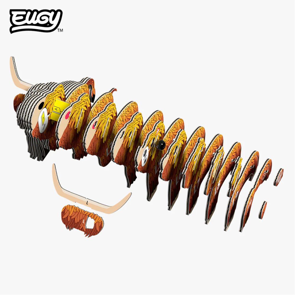 EUGY Highland Cow - Kids Cardboard Craft Kit