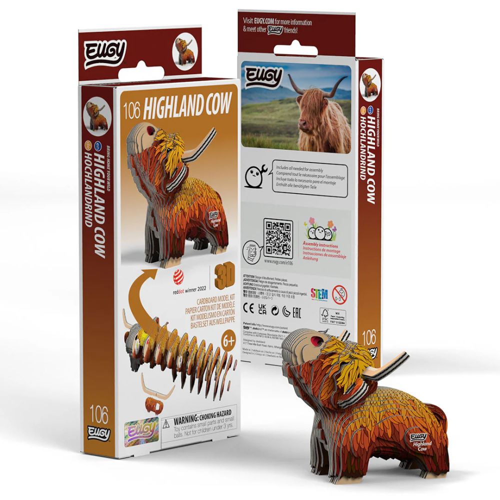 EUGY Highland Cow - Kids Cardboard Craft Kit