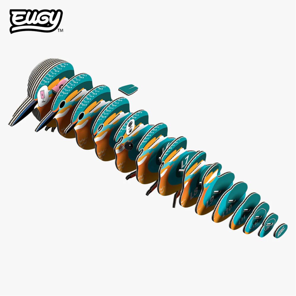 EUGY Kingfisher - Kids Cardboard Craft Kit