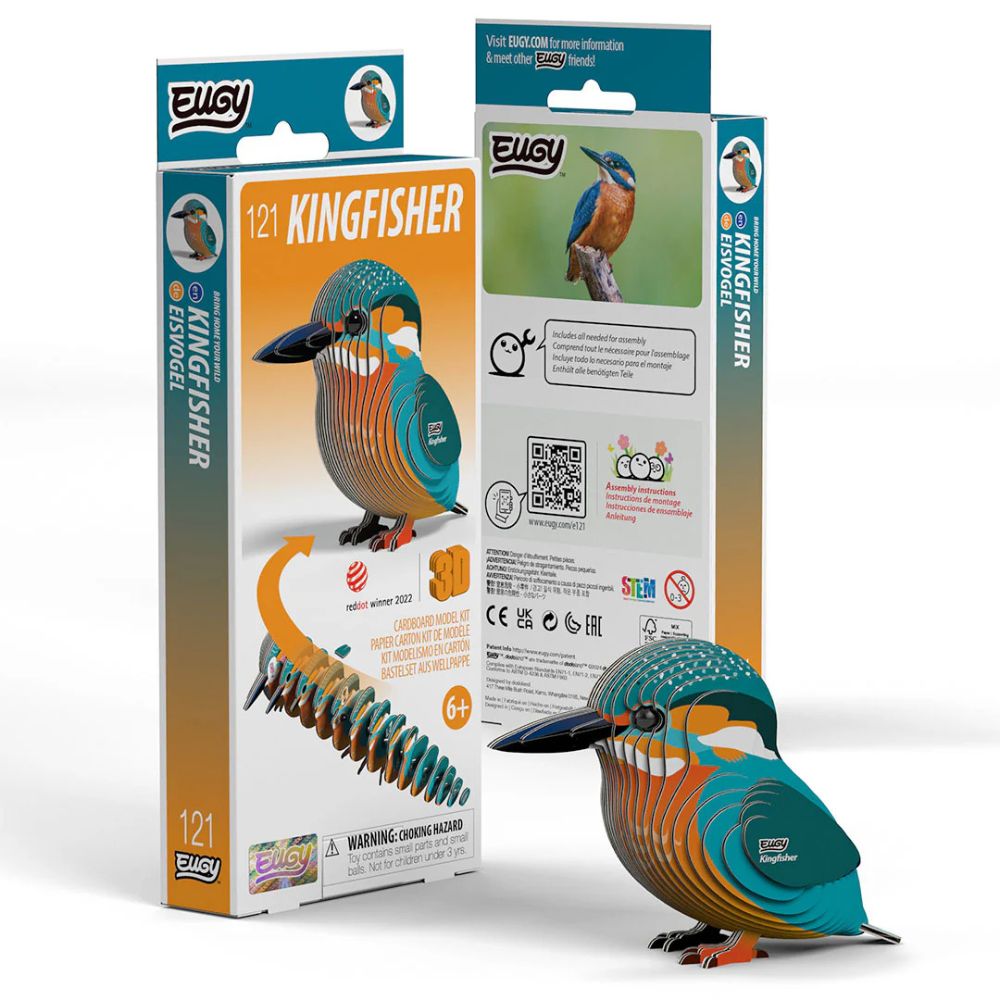 EUGY Kingfisher - Kids Cardboard Craft Kit