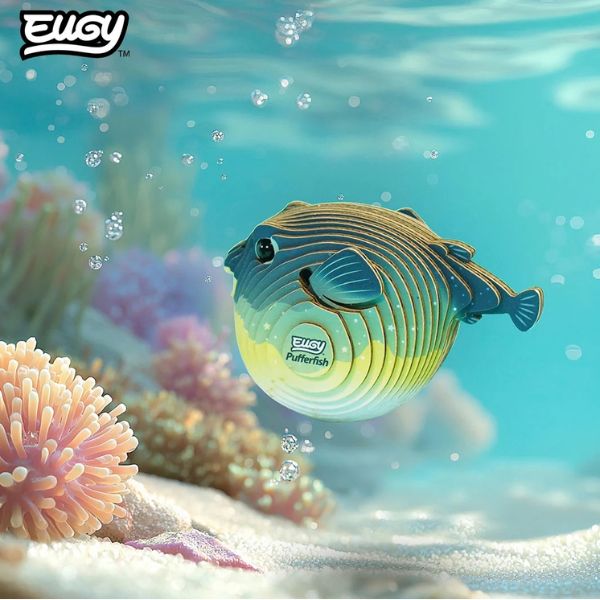 EUGY Pufferfish - Kids Cardboard Craft Kit