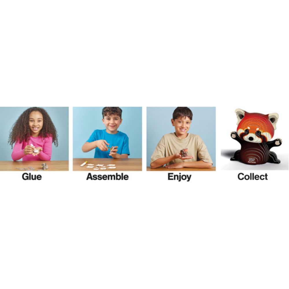 EUGY Red Panda - Kids Cardboard Craft Kit