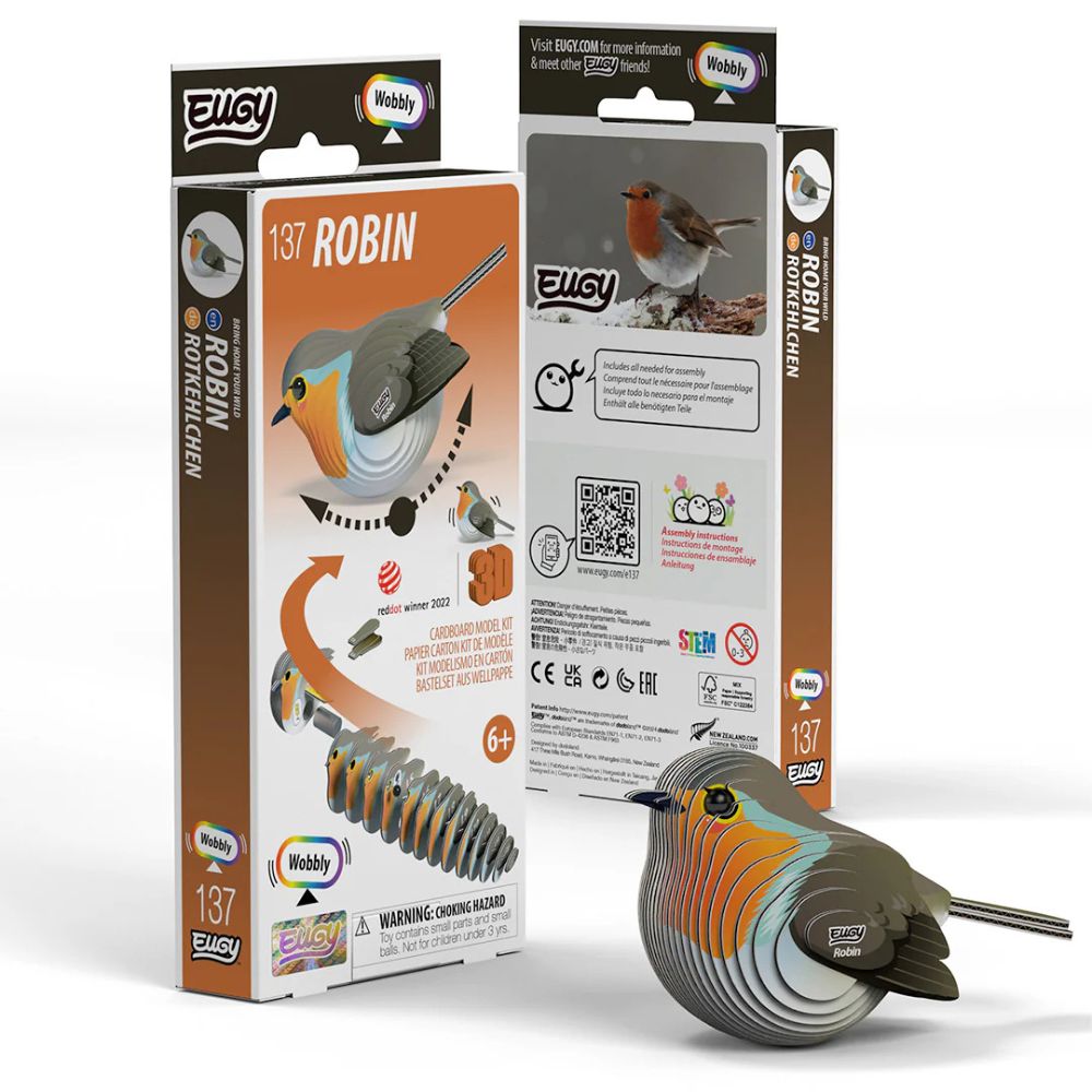EUGY Robin - Kids Cardboard Craft Kit