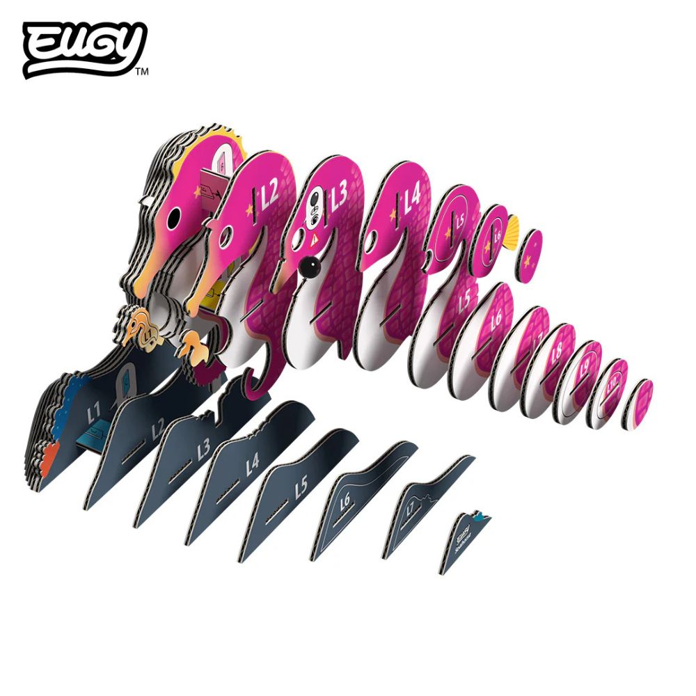 EUGY Seahorse - Kids Cardboard Craft Kit