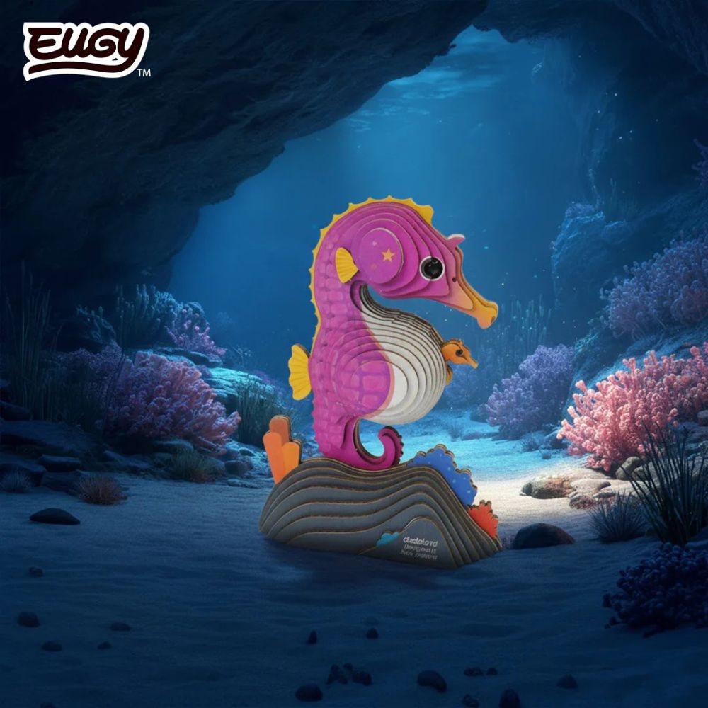 EUGY Seahorse - Kids Cardboard Craft Kit