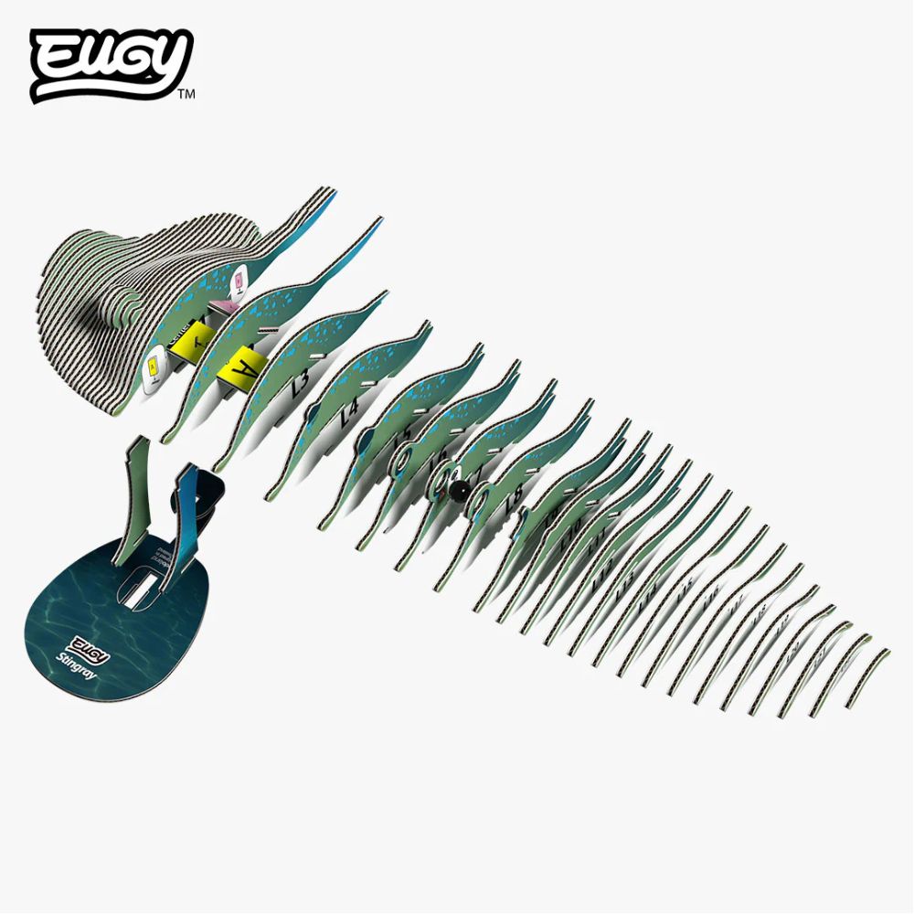 EUGY Stingray - Kids Cardboard Craft Kit