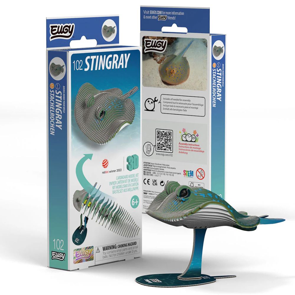 EUGY Stingray - Kids Cardboard Craft Kit